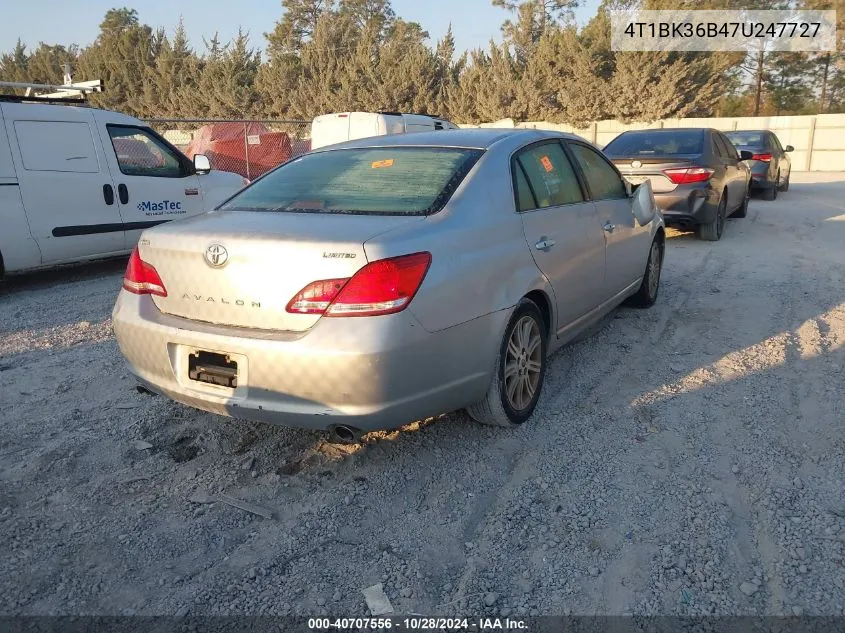 4T1BK36B47U247727 2007 Toyota Avalon Xl/Xls/Touring/Limited