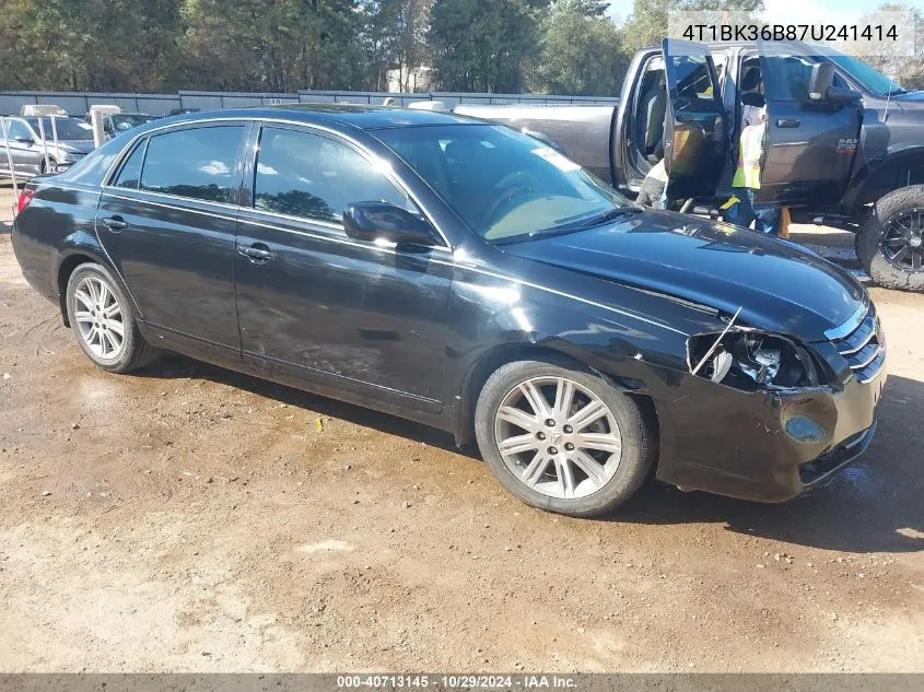 2007 Toyota Avalon Limited VIN: 4T1BK36B87U241414 Lot: 40713145