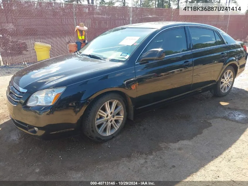 2007 Toyota Avalon Limited VIN: 4T1BK36B87U241414 Lot: 40713145