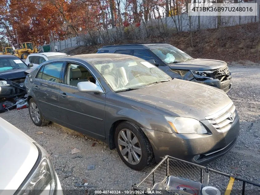 2007 Toyota Avalon Xls VIN: 4T1BK36B97U248016 Lot: 40740324