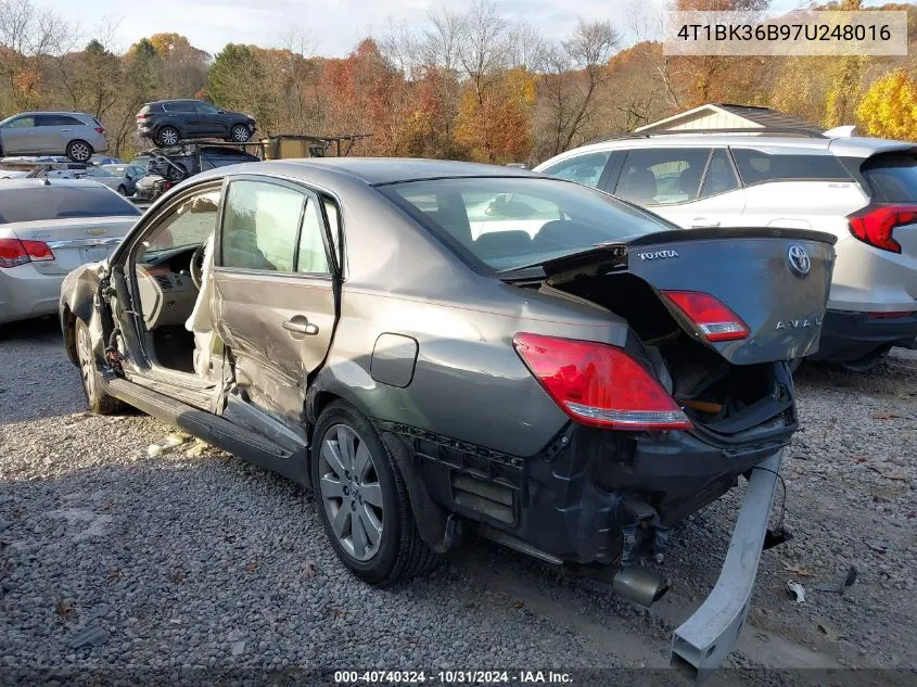 2007 Toyota Avalon Xls VIN: 4T1BK36B97U248016 Lot: 40740324