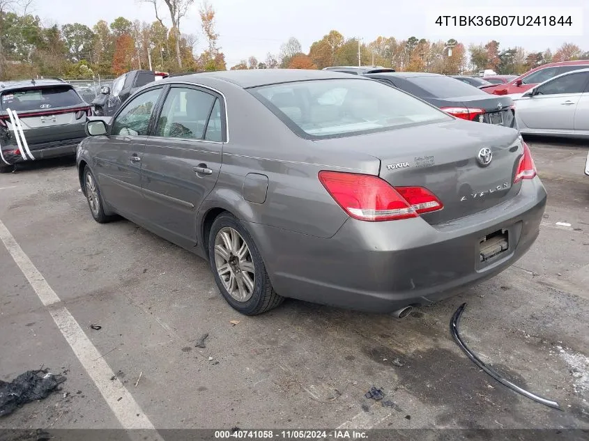 2007 Toyota Avalon Limited VIN: 4T1BK36B07U241844 Lot: 40741058