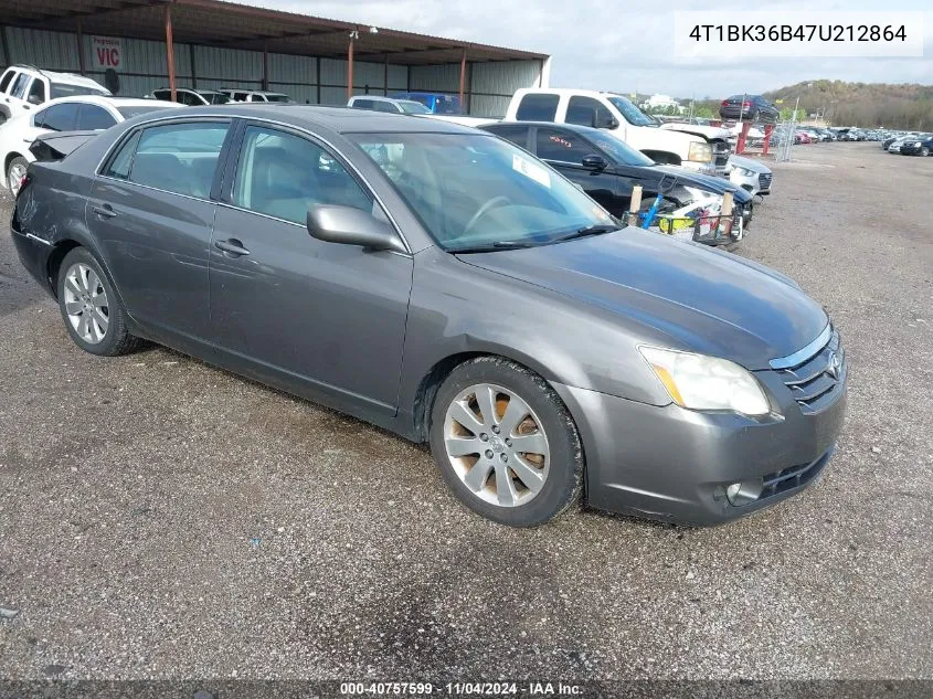 2007 Toyota Avalon Xls VIN: 4T1BK36B47U212864 Lot: 40757599