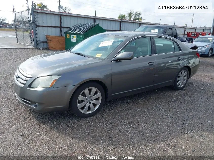 2007 Toyota Avalon Xls VIN: 4T1BK36B47U212864 Lot: 40757599