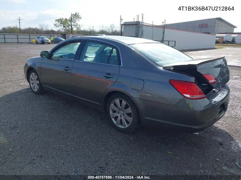 2007 Toyota Avalon Xls VIN: 4T1BK36B47U212864 Lot: 40757599