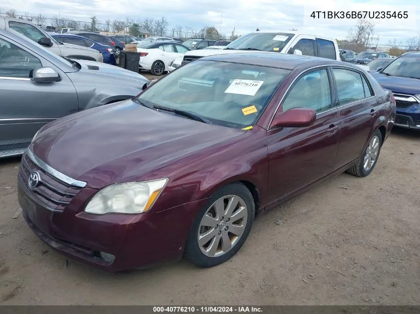 2007 Toyota Avalon Xls VIN: 4T1BK36B67U235465 Lot: 40776210