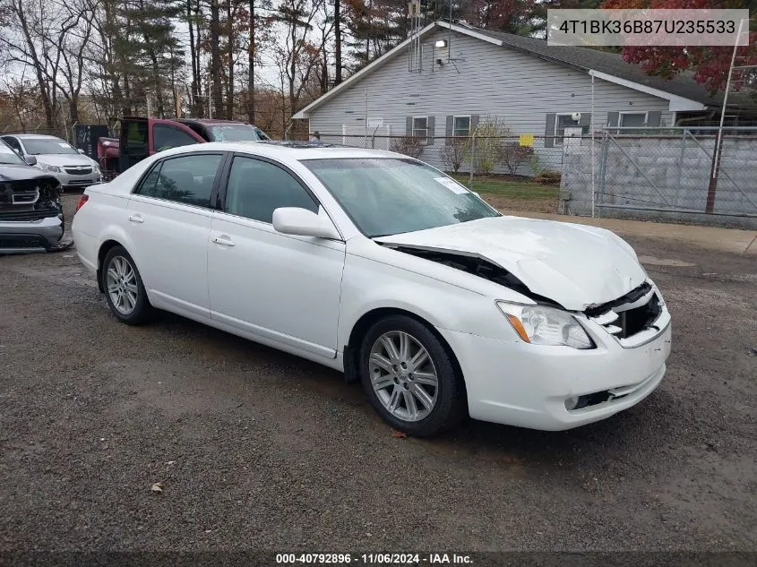 2007 Toyota Avalon Limited VIN: 4T1BK36B87U235533 Lot: 40792896