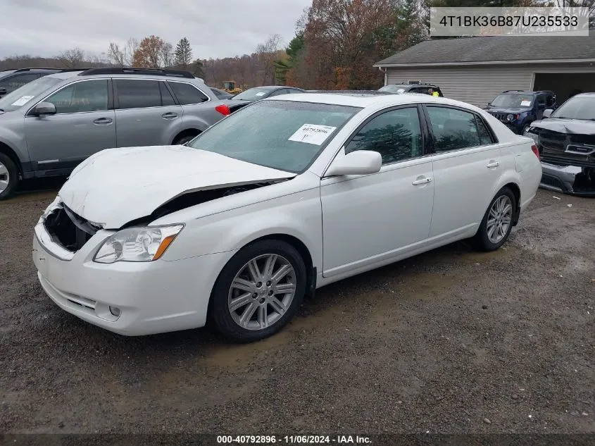 2007 Toyota Avalon Limited VIN: 4T1BK36B87U235533 Lot: 40792896