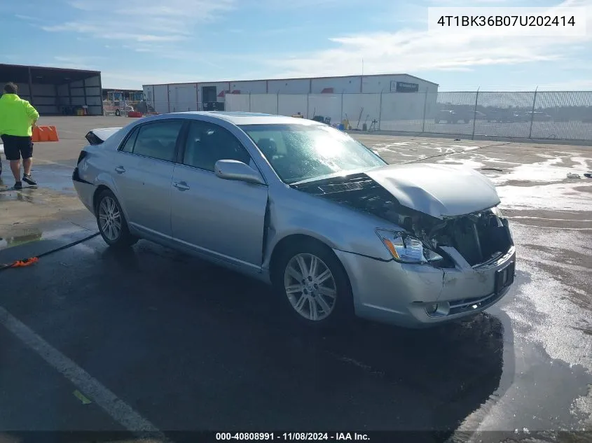 2007 Toyota Avalon Limited VIN: 4T1BK36B07U202414 Lot: 40808991