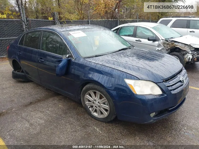 2007 Toyota Avalon Limited VIN: 4T1BK36B67U226698 Lot: 40813187