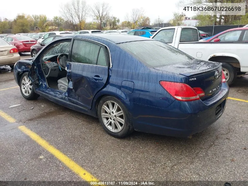 2007 Toyota Avalon Limited VIN: 4T1BK36B67U226698 Lot: 40813187