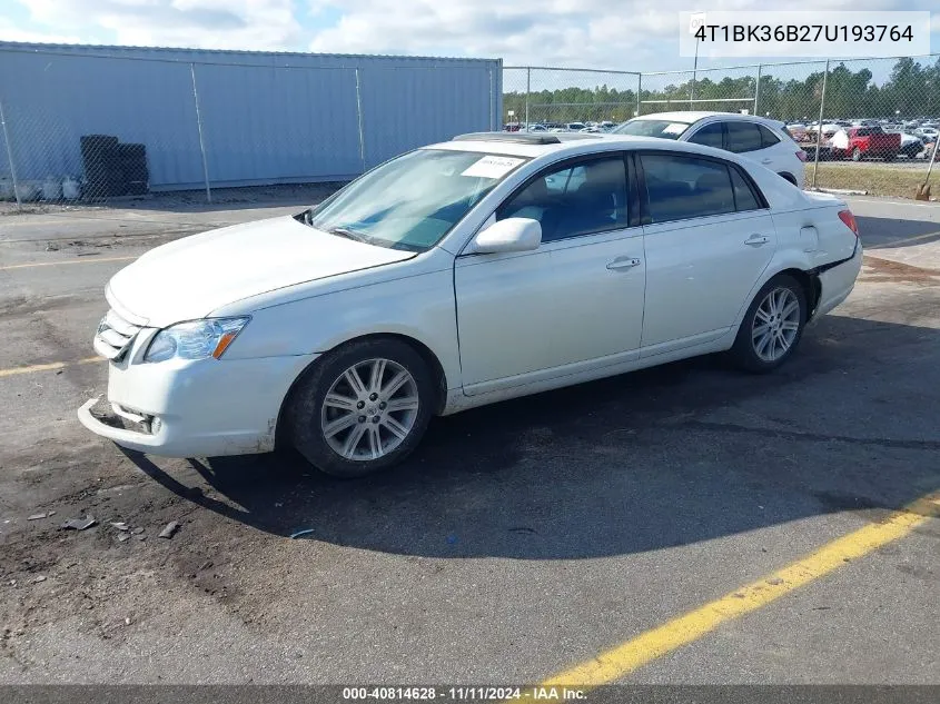 2007 Toyota Avalon Limited VIN: 4T1BK36B27U193764 Lot: 40814628