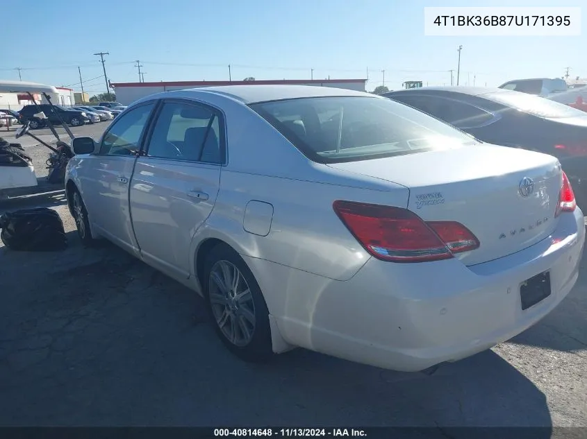 2007 Toyota Avalon Limited VIN: 4T1BK36B87U171395 Lot: 40814648