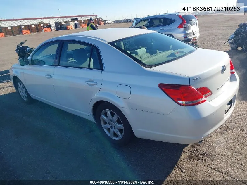 2007 Toyota Avalon Xl VIN: 4T1BK36B17U210263 Lot: 40816558