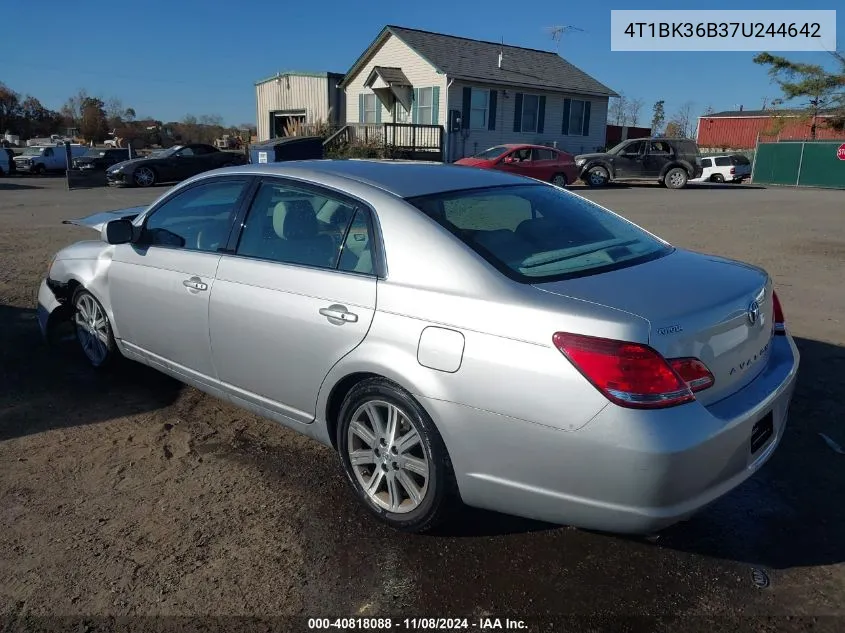 2007 Toyota Avalon Limited VIN: 4T1BK36B37U244642 Lot: 40818088