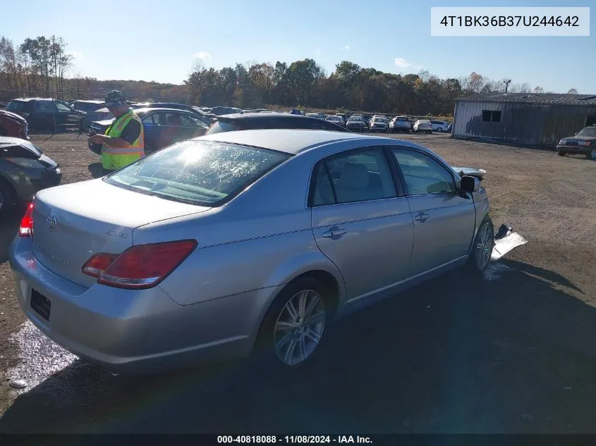 2007 Toyota Avalon Limited VIN: 4T1BK36B37U244642 Lot: 40818088