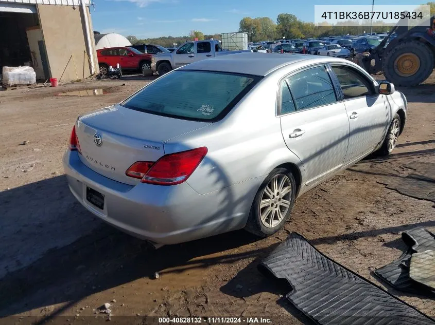 2007 Toyota Avalon Limited VIN: 4T1BK36B77U185434 Lot: 40828132