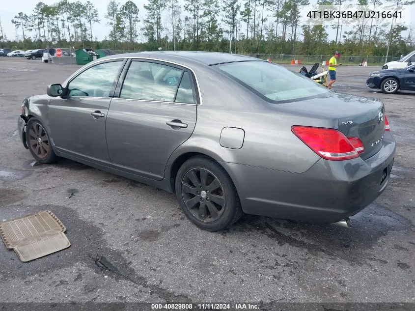 2007 Toyota Avalon Xls VIN: 4T1BK36B47U216641 Lot: 40829808