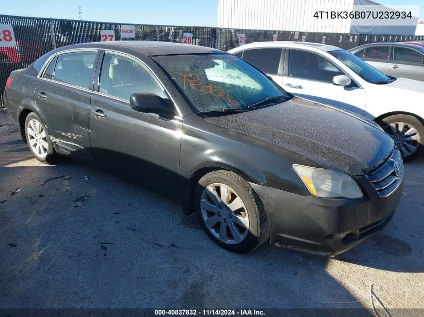 2007 Toyota Avalon Xls VIN: 4T1BK36B07U232934 Lot: 40837832