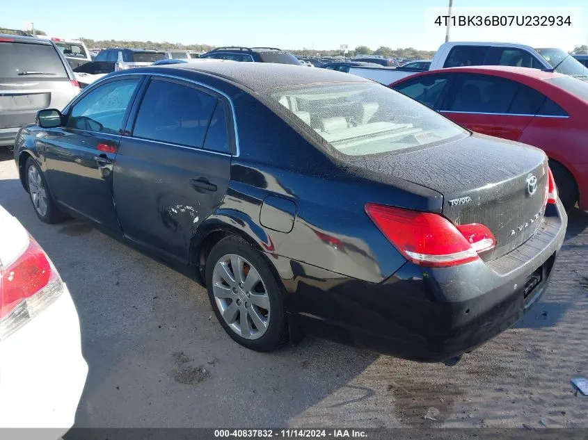 2007 Toyota Avalon Xls VIN: 4T1BK36B07U232934 Lot: 40837832