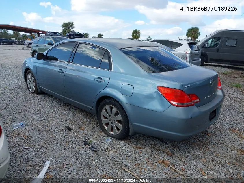 2007 Toyota Avalon Xls VIN: 4T1BK36B97U189226 Lot: 40865455