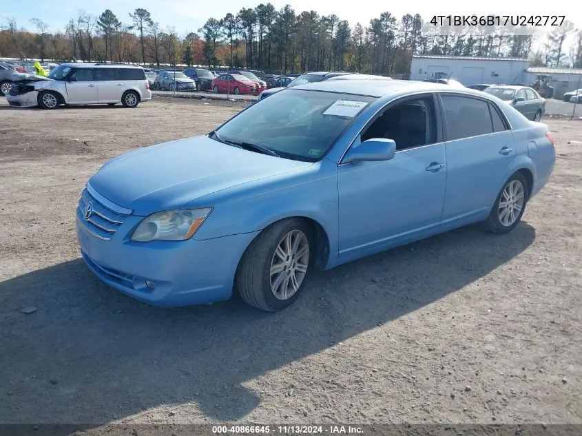 2007 Toyota Avalon Limited VIN: 4T1BK36B17U242727 Lot: 40866645