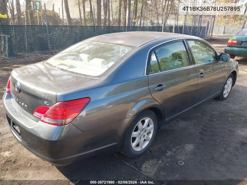 2008 Toyota Avalon Xl VIN: 4T1BK36B78U257895 Lot: 38721980