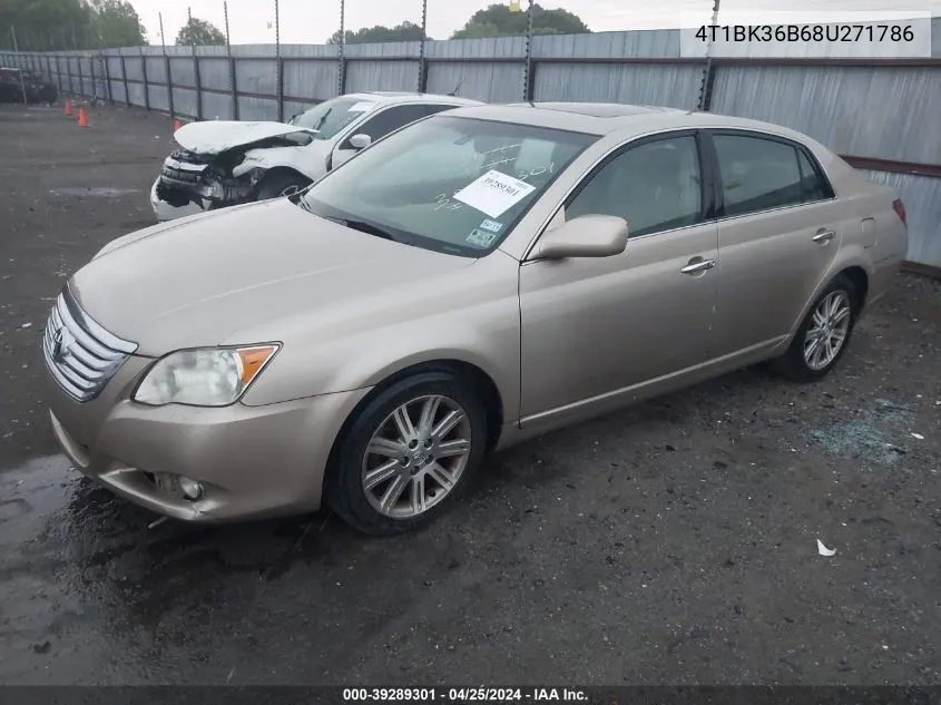 2008 Toyota Avalon Limited VIN: 4T1BK36B68U271786 Lot: 39289301