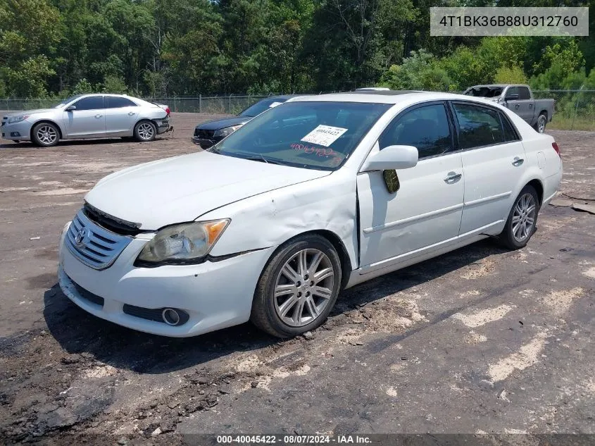 2008 Toyota Avalon Limited VIN: 4T1BK36B88U312760 Lot: 40045422