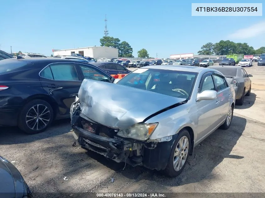 2008 Toyota Avalon Xls VIN: 4T1BK36B28U307554 Lot: 40076143