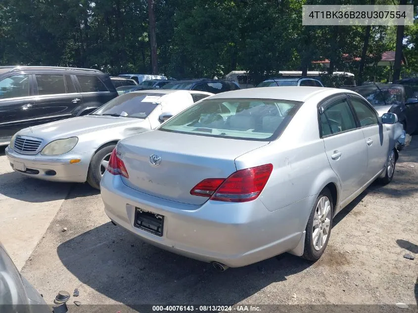 2008 Toyota Avalon Xls VIN: 4T1BK36B28U307554 Lot: 40076143