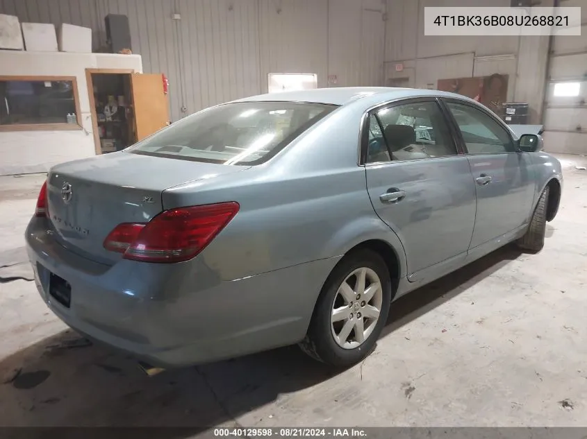 2008 Toyota Avalon Xl VIN: 4T1BK36B08U268821 Lot: 40129598