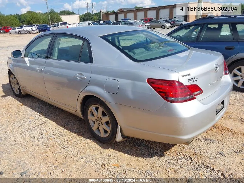 2008 Toyota Avalon Xl VIN: 4T1BK36B88U302004 Lot: 40130645