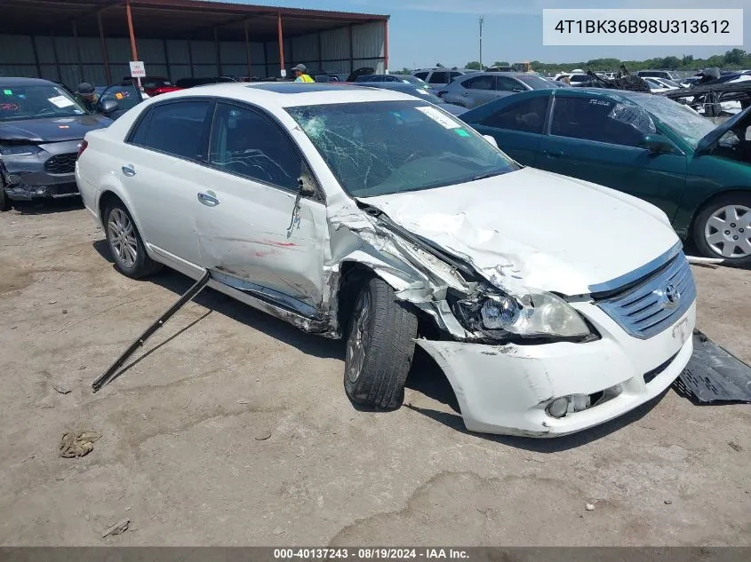 4T1BK36B98U313612 2008 Toyota Avalon Limited