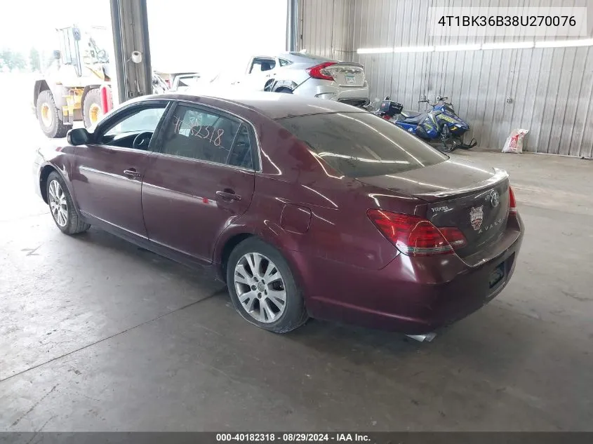 2008 Toyota Avalon Touring VIN: 4T1BK36B38U270076 Lot: 40182318