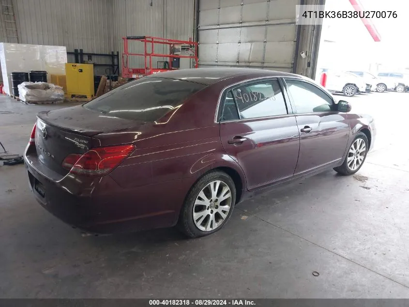 2008 Toyota Avalon Touring VIN: 4T1BK36B38U270076 Lot: 40182318