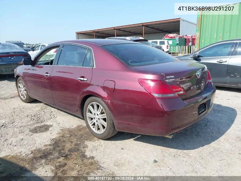 2008 Toyota Avalon Limited VIN: 4T1BK36B98U291207 Lot: 40187792