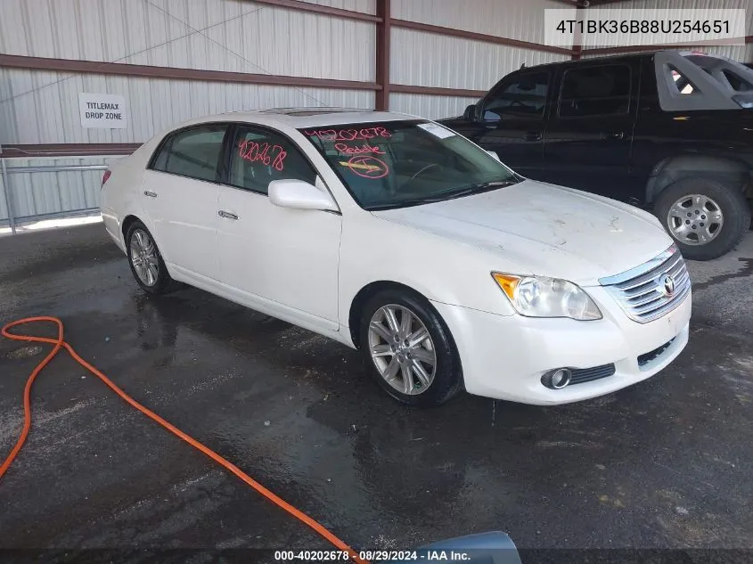 2008 Toyota Avalon Limited VIN: 4T1BK36B88U254651 Lot: 40202678