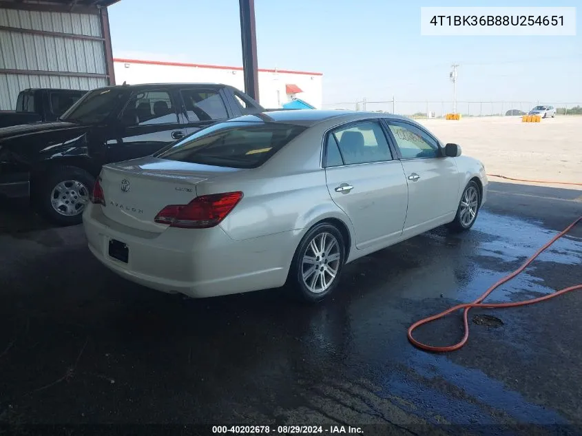 4T1BK36B88U254651 2008 Toyota Avalon Limited