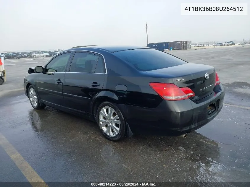 2008 Toyota Avalon Xls VIN: 4T1BK36B08U264512 Lot: 40214223