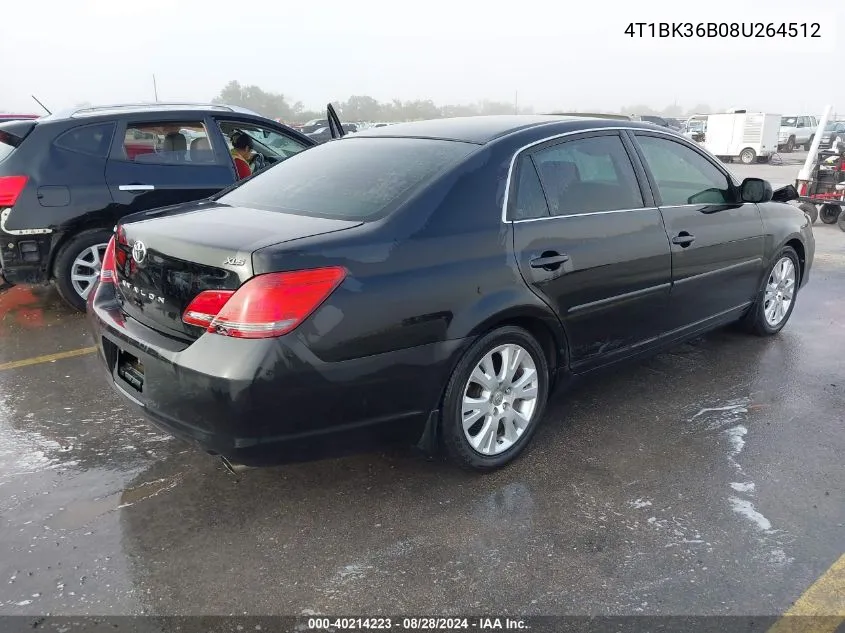 2008 Toyota Avalon Xls VIN: 4T1BK36B08U264512 Lot: 40214223