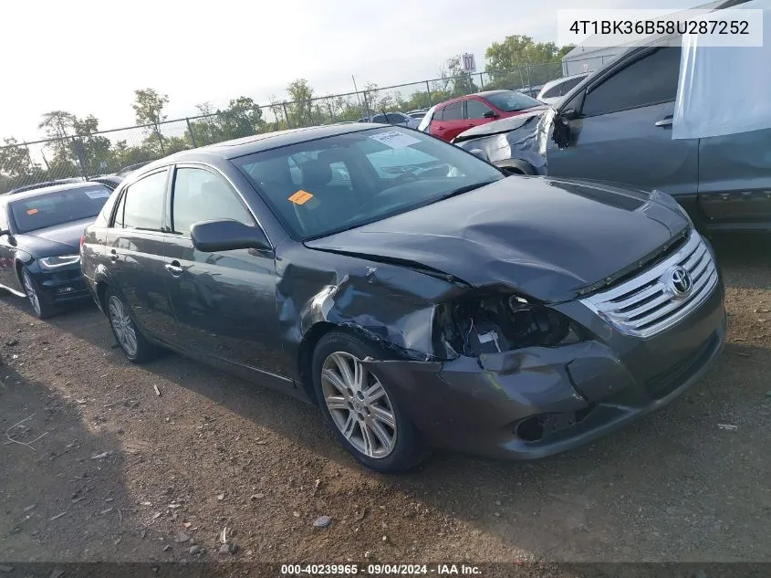 2008 Toyota Avalon Limited VIN: 4T1BK36B58U287252 Lot: 40239965