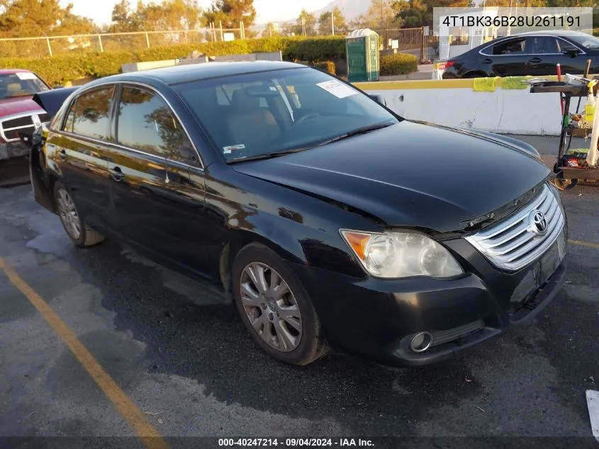 2008 Toyota Avalon Xl/Xls/Touring/Limited VIN: 4T1BK36B28U261191 Lot: 40247214