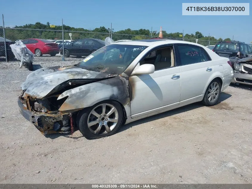 2008 Toyota Avalon Limited VIN: 4T1BK36B38U307000 Lot: 40325309