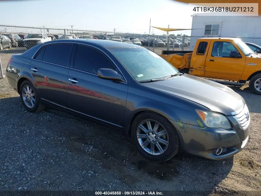 2008 Toyota Avalon Limited VIN: 4T1BK36B18U271212 Lot: 40345858