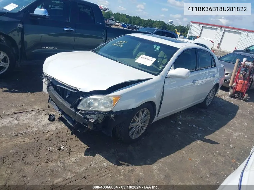 2008 Toyota Avalon Limited VIN: 4T1BK36B18U281822 Lot: 40366634