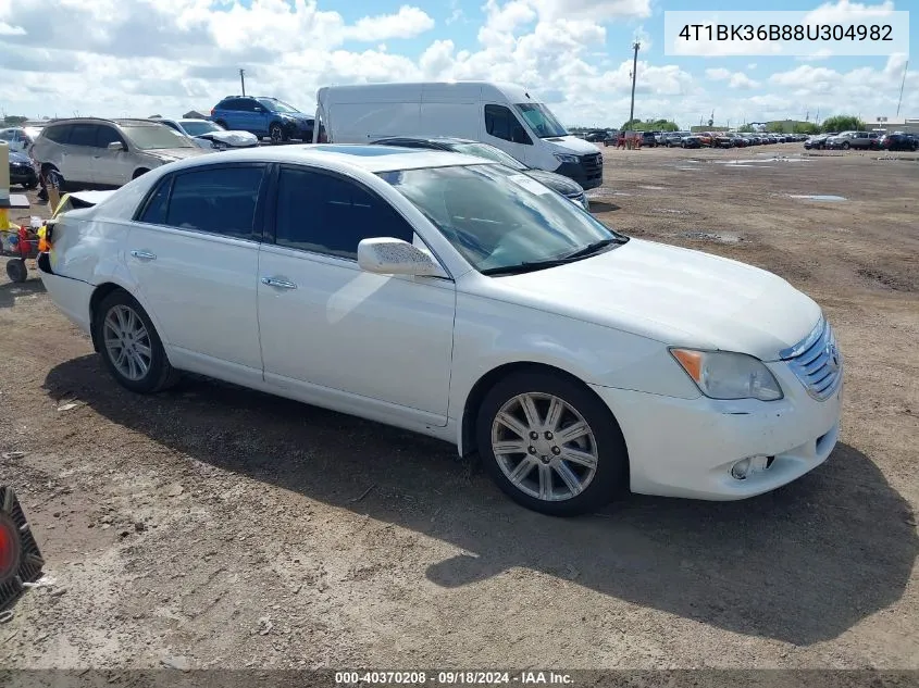 2008 Toyota Avalon Limited VIN: 4T1BK36B88U304982 Lot: 40370208