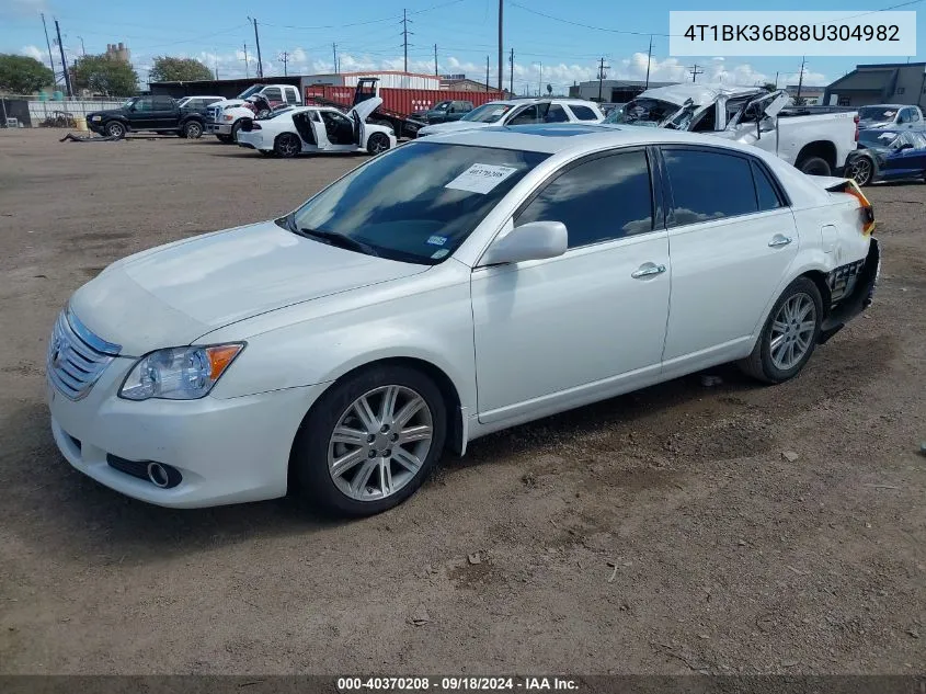 2008 Toyota Avalon Limited VIN: 4T1BK36B88U304982 Lot: 40370208