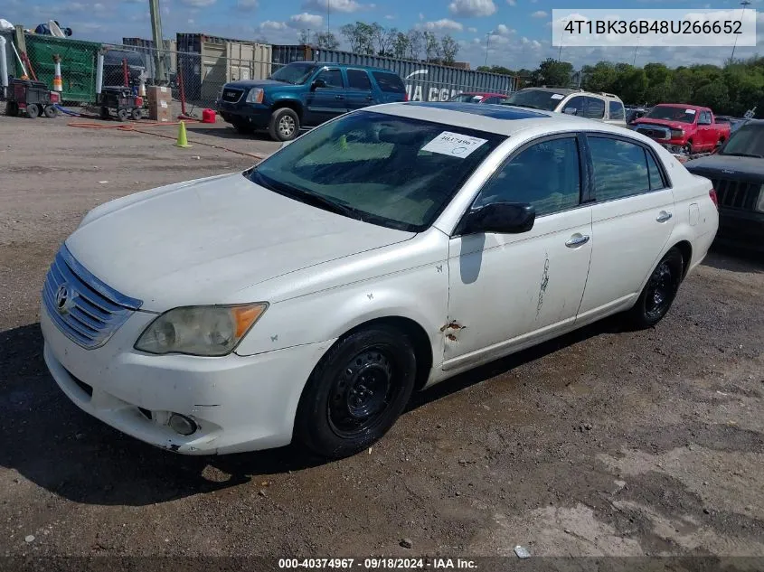 2008 Toyota Avalon Limited VIN: 4T1BK36B48U266652 Lot: 40374967