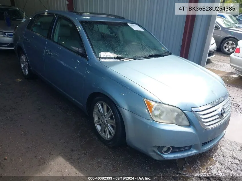 2008 Toyota Avalon Limited VIN: 4T1BK36B28U254385 Lot: 40382399